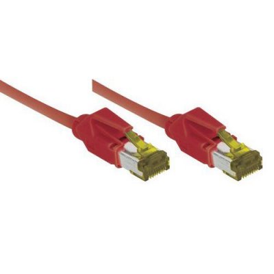 MANUTAN Cordon RJ45 sur c&acirc;ble cat&eacute;gorie 7 S/FTP LSOH snagless rouge - 2 m