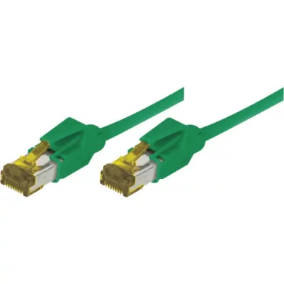 MANUTAN Cordon RJ45 sur c&acirc;ble cat&eacute;gorie 7 S/FTP LSOH snagless vert - 2 m