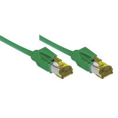 MANUTAN Cordon RJ45 sur c&acirc;ble cat&eacute;gorie 7 S/FTP LSOH snagless vert - 3 m