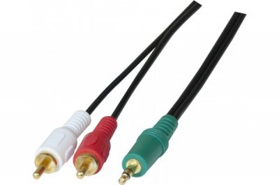 MANUTAN Cordon St&eacute;reo Jack 3.5 Mm Vers 2 X Rca Pc99 - 18 M