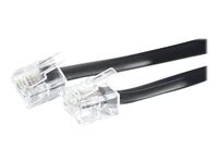 DEXLAN Cordon t&eacute;l&eacute;phonique RJ11 / RJ11 noir - 10 m