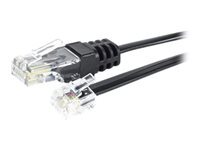 MANUTAN Cordon t&eacute;l&eacute;phonique RJ11 / RJ45 noir - 10 m