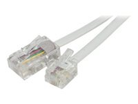 CONNECT Cordon t&eacute;l&eacute;phonique RJ11 vers RJ45 Blanc - 2.00M