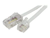 EXC Cordon T&eacute;l&eacute;phonique Rj11 Vers Rj45 Blanc - 3.00m