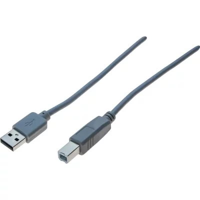 HYPERTEC Cordon USB 2.0 A / B gris - 2 m