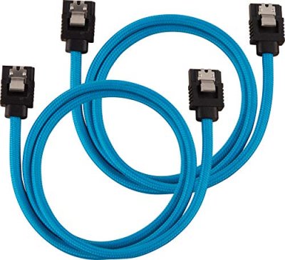 CORSAIR  C&acirc;ble gain&eacute; Premium SATA 6Gbps Bleu 60cm Droit - (CC-8900255)