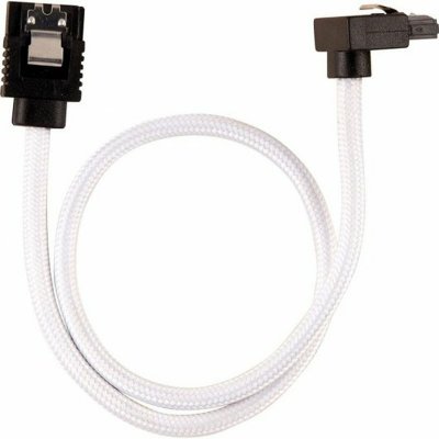 CORSAIR  C&acirc;ble SATA gain&eacute; Premium connecteur coud&eacute; (blanc) - 30 cm