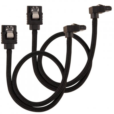 CORSAIR  C&acirc;ble SATA gain&eacute; Premium connecteur coud&eacute; (noir) - 30 cm