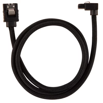 CORSAIR  C&acirc;ble SATA gain&eacute; Premium connecteur coud&eacute; (noir) - 60 cm