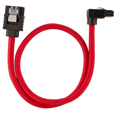 CORSAIR  C&acirc;ble SATA gain&eacute; Premium connecteur coud&eacute; (rouge) - 30 cm