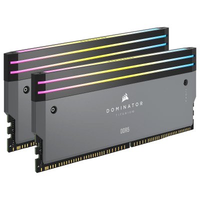 CORSAIR  Dominator Titanium RGB DDR5 - Kit d'&eacute;clairage Gris 
