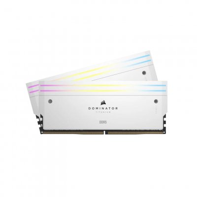CORSAIR  Dominator Titanium RGB White - 2 x 32 Go (64 Go) - DDR5 6000 MHz - CL30 