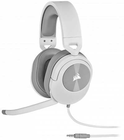 CORSAIR  Gaming HS55 STEREO - Micro-casque - circum-aural - filaire - jack 3,5mm - blanc 