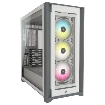 CORSAIR  iCUE 5000X - RGB - ATX - Blanc - Verre tremp&eacute;