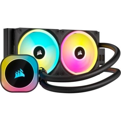 CORSAIR  Icue Link H100i Rgb Komplett-wasserk&uuml;hlung - 240 Mm, Schwarz