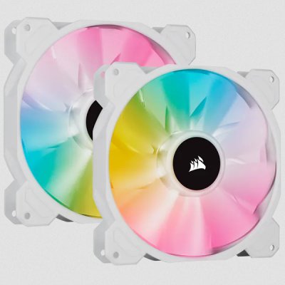 CORSAIR  Sp140 Rgb Elite Fan 14x14 Mm 2 Units Blanc