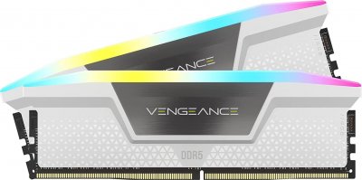 CORSAIR  Vengeance RGB 32 Go 2 x 16 Go DDR5 6200 MHz CL36 - Blanc 