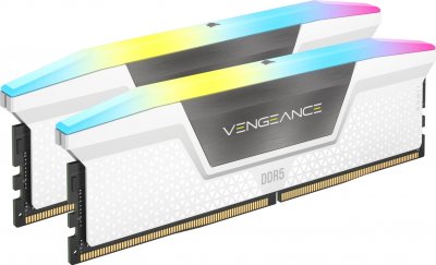 CORSAIR  Vengeance RGB DDR5 64 Go (2 x 32 Go) 6000 MHz CL36 - Blanc