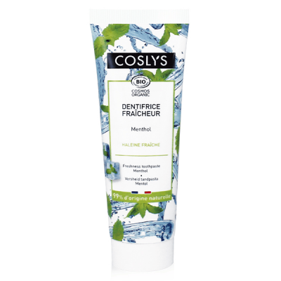 Coslys Dentifrice Fra&icirc;cheur Menthol Bio 100g