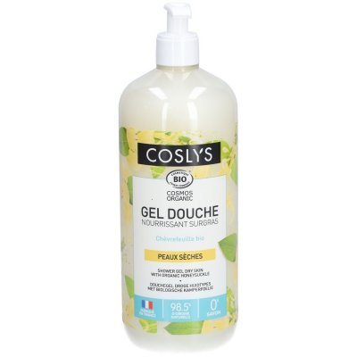 COSLYS  Hygi&egrave;ne Corporelle Gel Douche Peaux S&egrave;ches Ch&egrave;vrefeuille 1 L