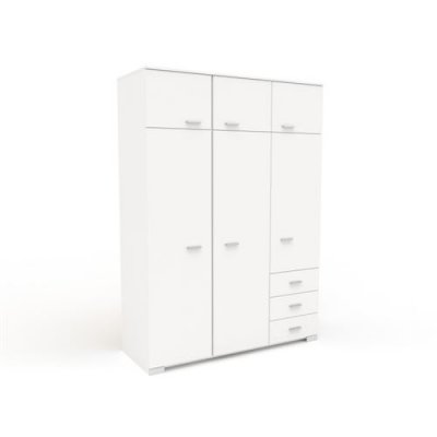 GENERIQUE COSMOS Armoire de chambre style contemporain blanc mat - L 146 cm