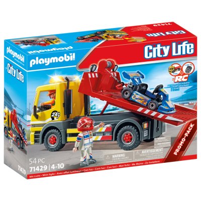Costruzioni Playmobil Carro attrezzi con go kart