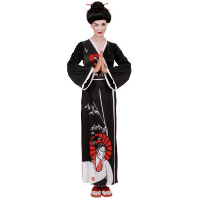 W WIDMANN MILANO PARTY FASHION Costume adulte femme d&eacute;guisement Geisha - Noir, Rouge & Blanc
