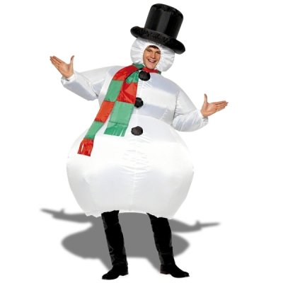 GENERIQUE Costume bonhomme de neige gonflable costume avec chapeau