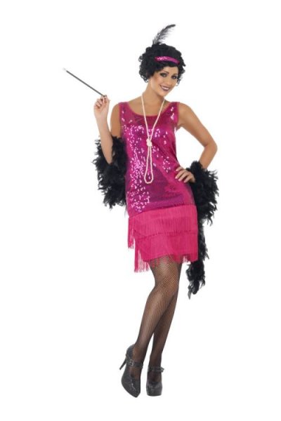 SMIFFYS Costume Charleston Paillettes Fuschia - Fuchsia - M