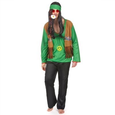 GENERIQUE Costume De Hippie Pour Homme D&eacute;guisement Baba Cool Taille Unique