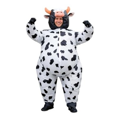 ORIGINAL CUP Costume De Vache Gonflable - Blanc - Taille Unique