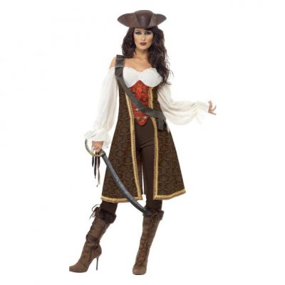 SMIFFYS Costume Femme Pirate De Haute Mer - Marron - L
