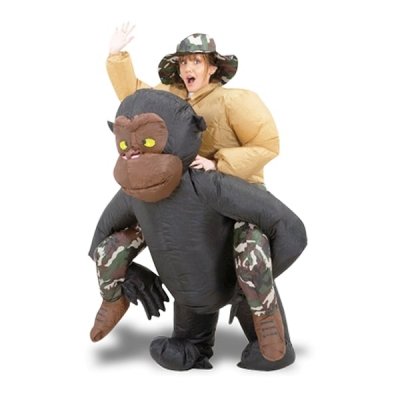 GENERIQUE Costume gonflable d&eacute;guisement homme sur le dos d'un gorille