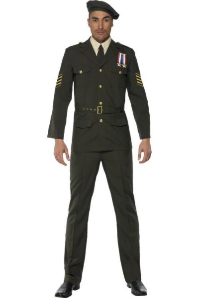 SMIFFYS Costume Homme Officier De Guerre Kaki - Kaki - M