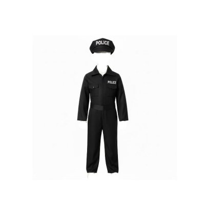 PARTYPRO Costume Policier Francais Enfant - Noir - 4/6 ans