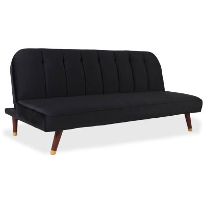 COTECOSY  - Canap&eacute; convertible clic-clac Olympia Velours Noir - Noir