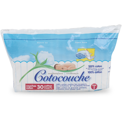 COTOCOUCHE  COUCHES 100% COTON 2EME AGE X30 Tetra Medical
