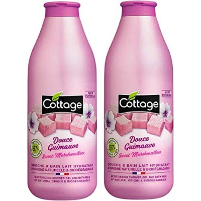 COTTAGE  Gel Douche et Lait de Bain &agrave; la Guimauve Douce 750 ml