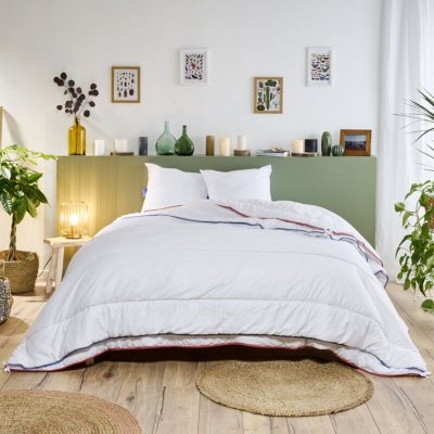 BLEU CALIN Couette 4 saisons 220x240cm 3 couettes en 1