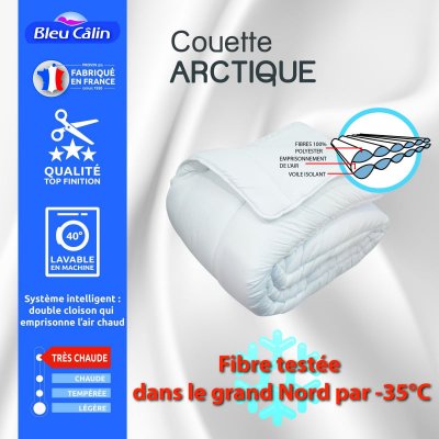 BLEU CALIN Couette Arctique 220 x 240 cm pour lit 140 x 190 cm &agrave; 160 x 200 cm