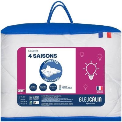 BLEU CALIN Couette  4 saisons 240x260cm