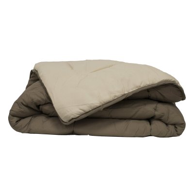 AUCUNE Couette calgary microfibre 200x200 cm taupe et lin