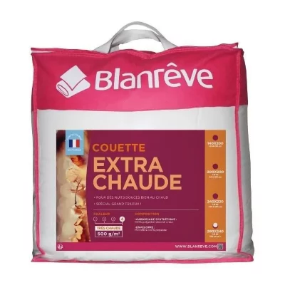 BLANREVE Couette extra chaude en microfibre - 240 x 260 cm - Blanc - 