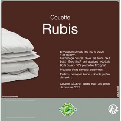 LESTRA Couette  Fjord RUBIS 240x220