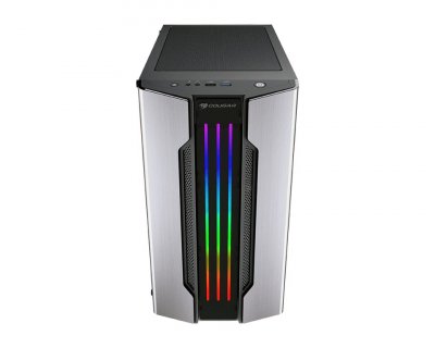 COUGAR GAMING  BOITIER PC Gaming Gemini M RGB Verre TREMPE Silver