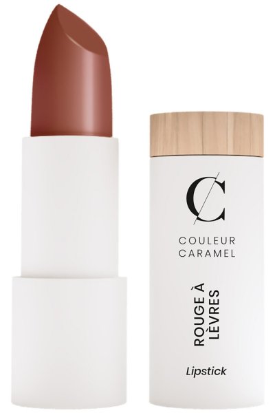 COULEUR CARAMEL  Rouge &agrave; L&egrave;vres Satin&eacute; Bio N&deg;211 Brun Nude 3.5g