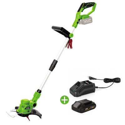 VITO Coupe Bordure 20V  EGO LI + Batterie 4AH + Chargeur + Jeu de 20 lames coupantes