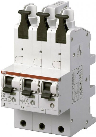 PK Coupe-circuit automatique principal S751/3-E 63A Norme VDE ABB
