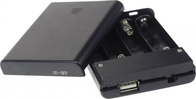 GENERIQUE Coupleur - Velleman - de 4 piles R6 (avec connexion usb) + interrupteur