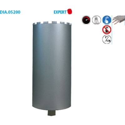 LEMAN Couronne diamant&eacute;e b&eacute;ton arm&eacute; Expert &oslash; 112 Long. utile 410 Ep. 4,0mm